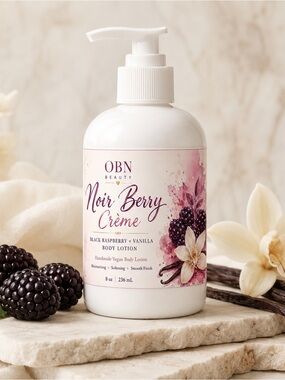 OBN Beauty Noir Berry Crème Body Lotion | Black Raspberry Vanilla 8 oz